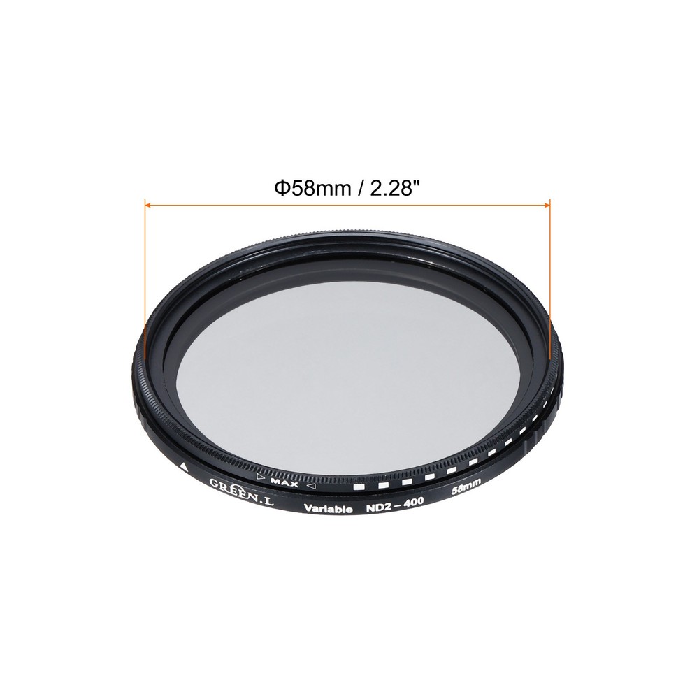 ND2-400 Lens Filter Variable Neutral Density Lens Filter 58mm