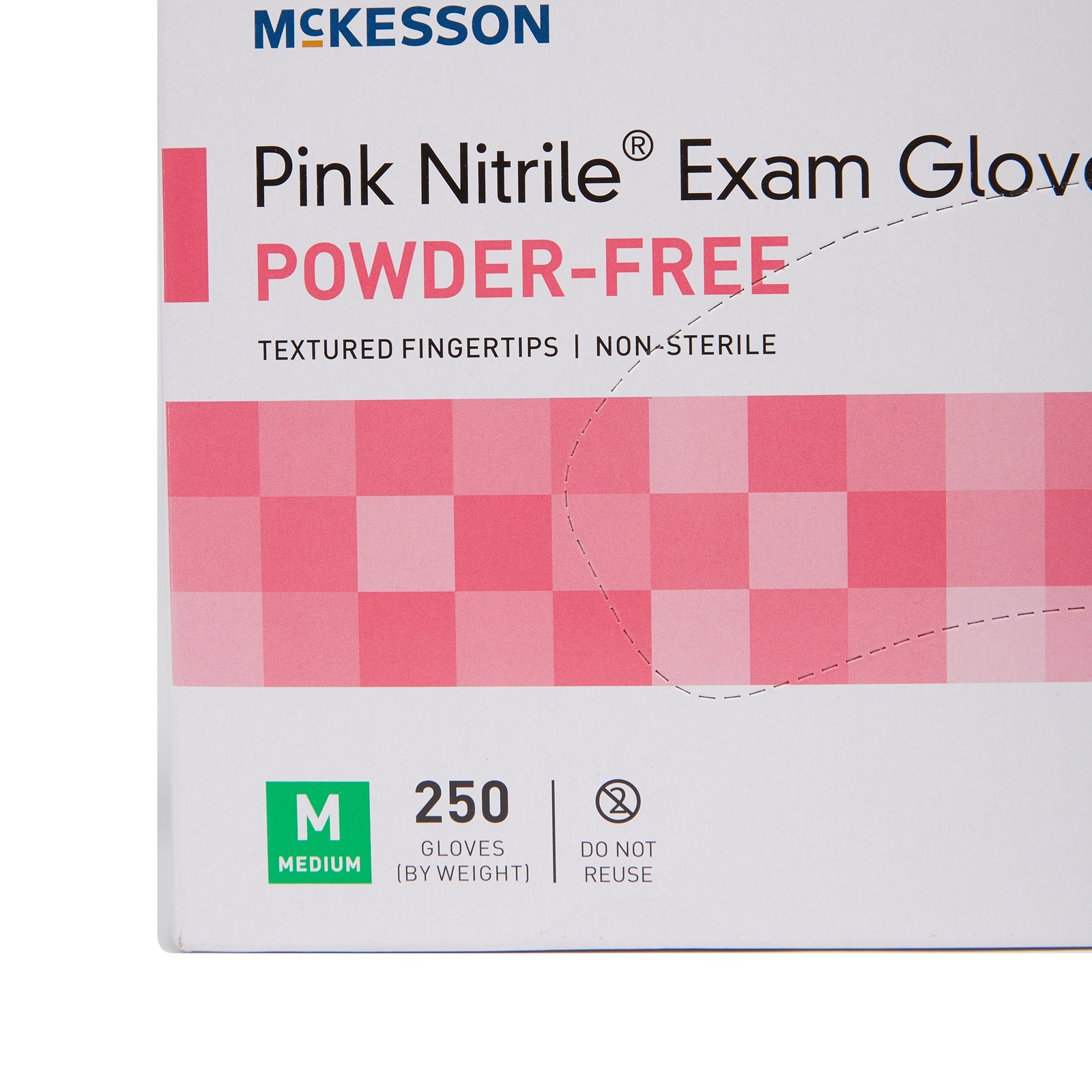McKesson Pink Nitrile Nitrile Exam Glove Standard Cuff Length MEDIUM 250 per Box