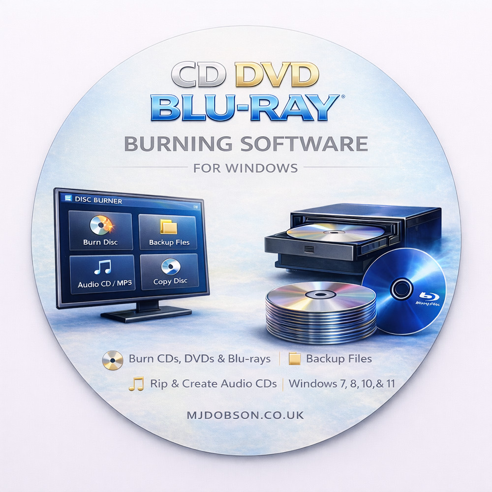 Disc Burner Software Suite – CD DVD NO INTERNET OR SUBSCRIPTION REQUIRED