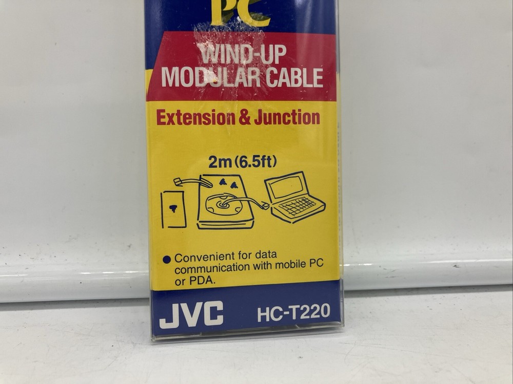 JVC Wind-Up Modular Cable for Notebook PC Extension & Junction HC-T220 New
