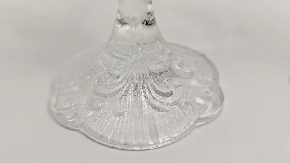 Vintage Patterned Glass Candle Holders