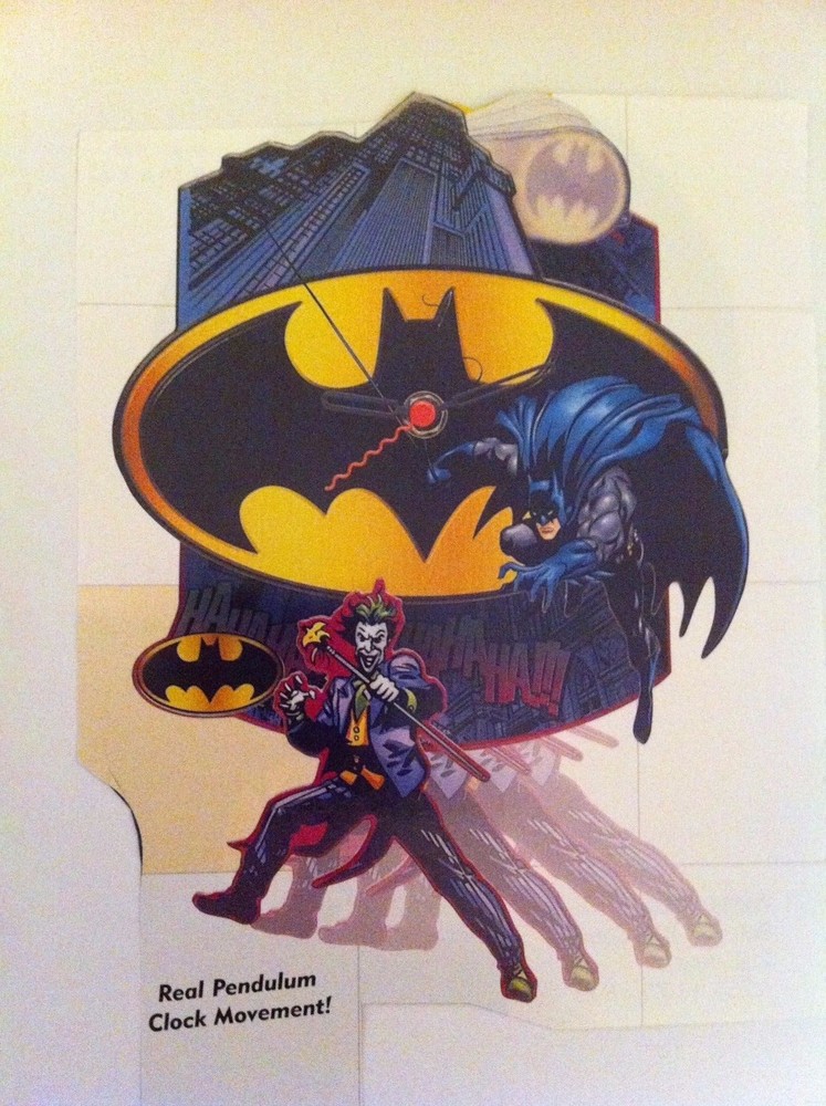 DC COMICS BATMAN & JOKER PENDULUM WALL CLOCK - NEW IN ORIGINAL PACKAGING