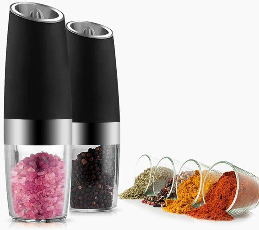 Gravity Electric Salt Automatic Pepper and Salt Mill Grinder with LED Light 1PCS