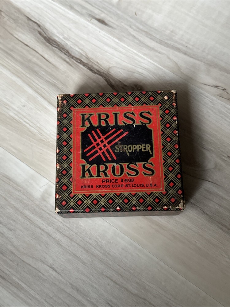 1920's Kriss Kross Stropper Razor Blade Sharpener/Box & Instructions