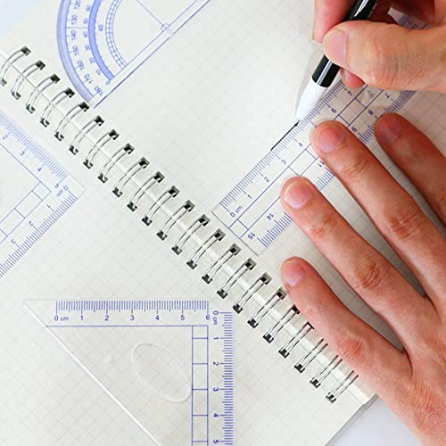 13 Pieces Geometry Set Compass Geometry Tools Math Compass and Protractors Blue