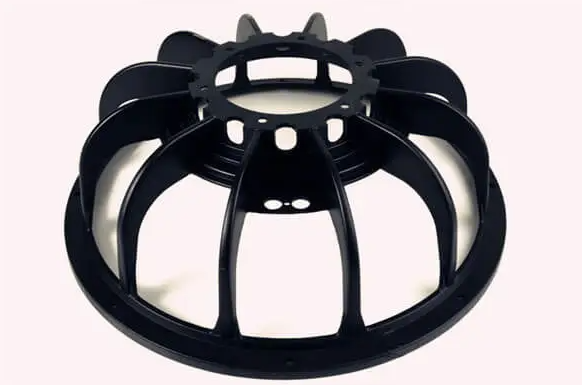 15" 12 Spoke Frame, Powder Coat Black Wrinkle