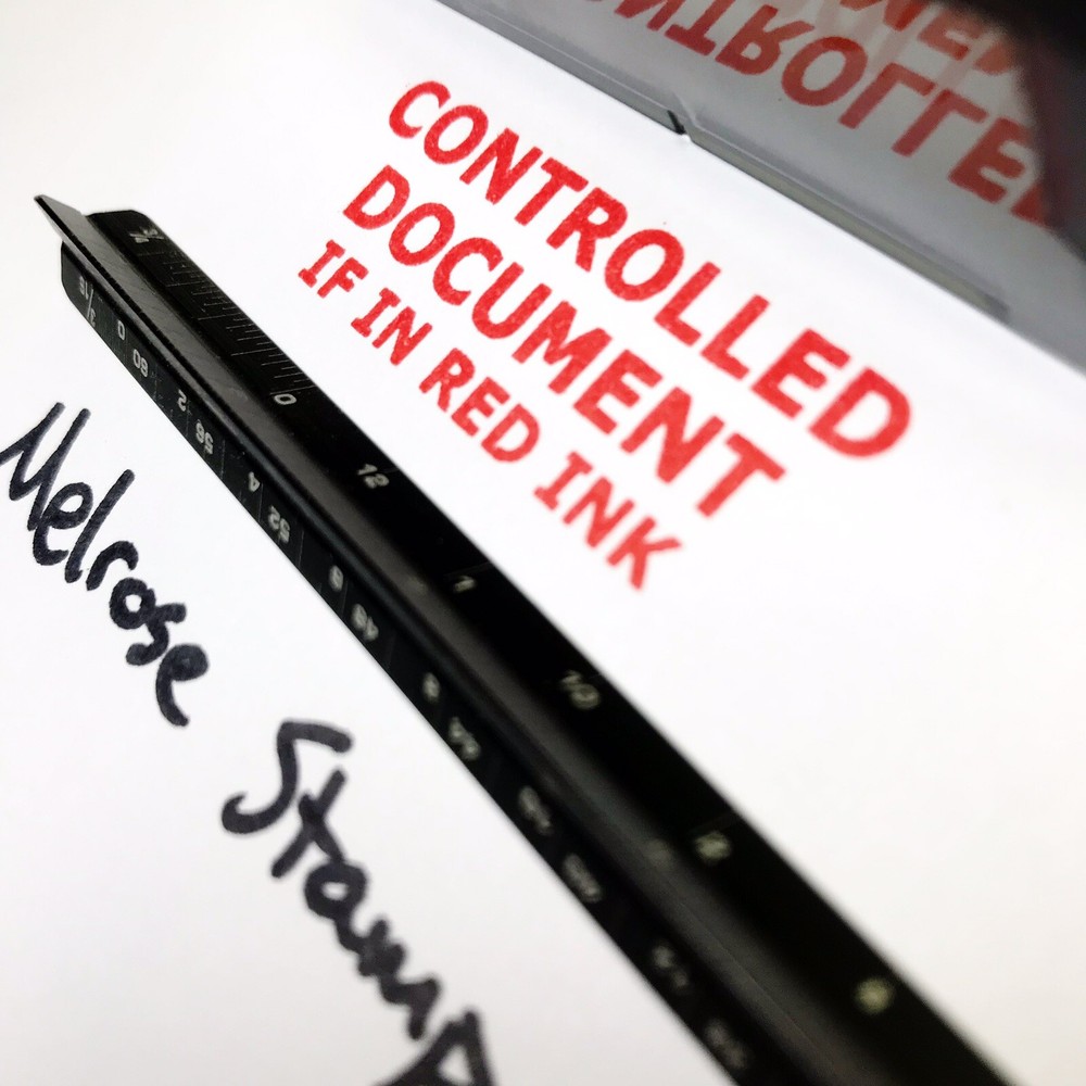 Controlled Document If In Red Ink Rubber Stamp Ideal 4913