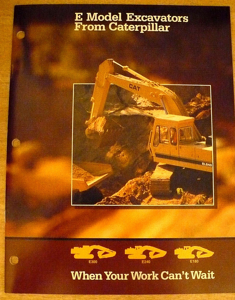 1985/86 CATERPILLAR MODEL E EXCAVATOR  BROCHURE