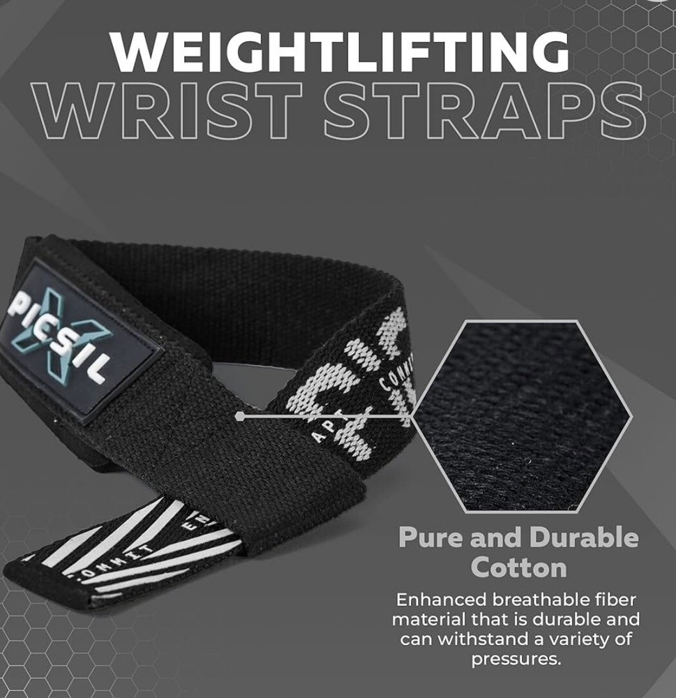 Picsil Wrist Straps, Padded For Weightlifting, Grip Support
