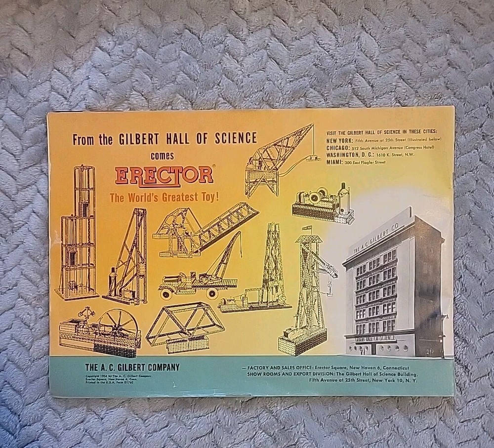 1954 Gilbert Toys, American Flyer Erector Catalog
