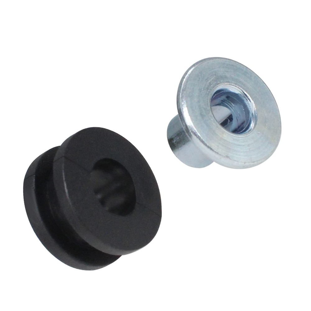 amavoler Motorcycle M6 Rubber Grommets Bolt 10 pcs, + black