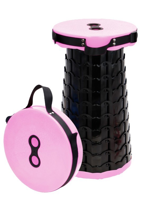 Portable Telescoping Stool Black