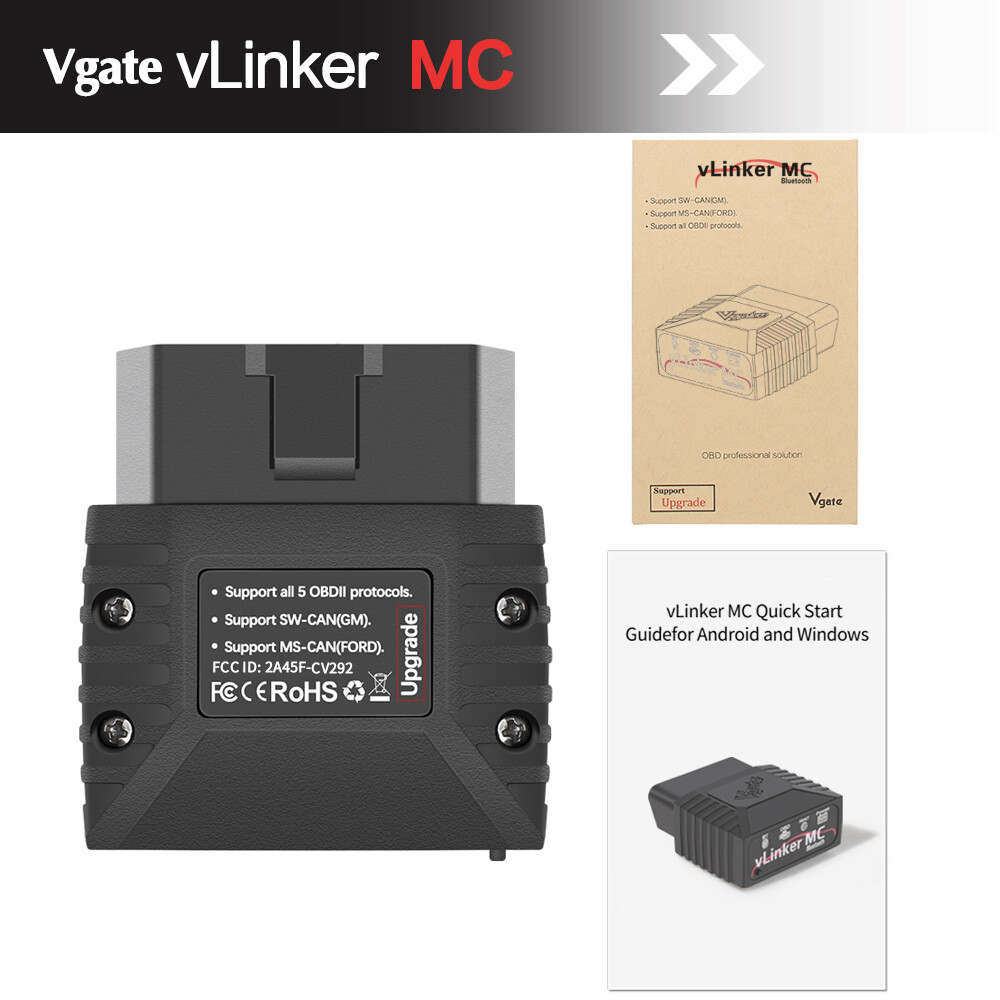 Vgate vLinker MC Bluetooth OBD2 Diagnostic Scanner Tool for Android & Windows