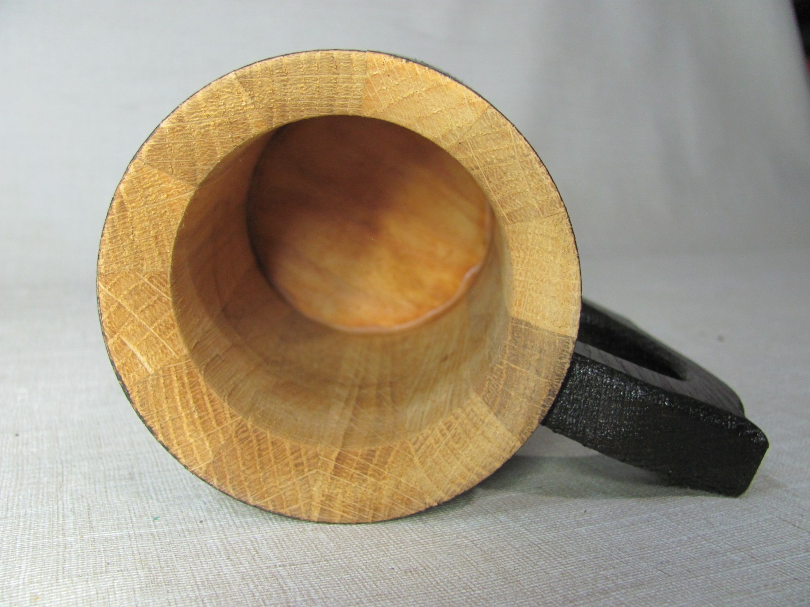 RUSTIC HANDMADE WOODEN VIKING BEER MUG TANKARD CUP WITH ROPE TRIM MEDIEVAL STYLE