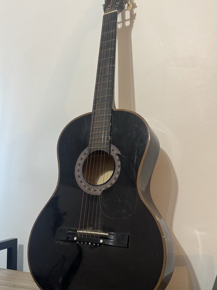 Crescent Classical Guitar 6 String Standard Black