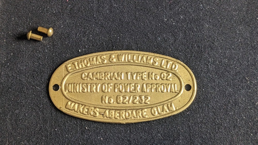 Replacement Thomas & Williams Type G2 Miners Lamp Badge