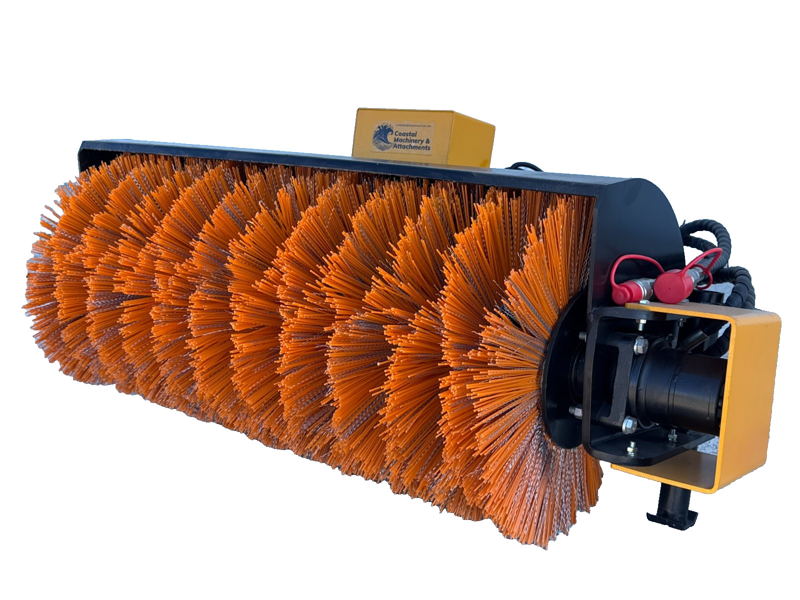 Power Angle Broom Sweeper Poly Wire Attachment w/Remote for Mini Skid Steer