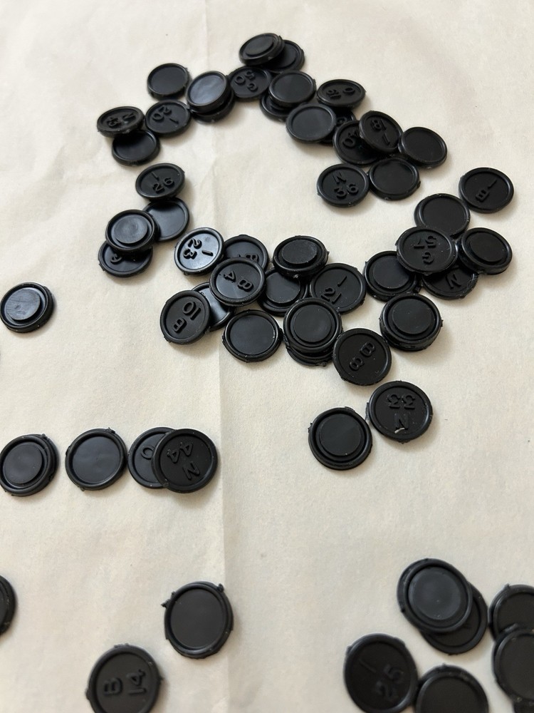 Black Plastic Bingo Chips Collage Material, Jewlery Making, Math Manipulative