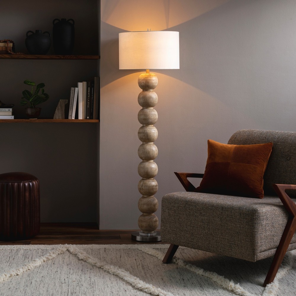 Becke Bubble Transitional Floor Lamp Natural