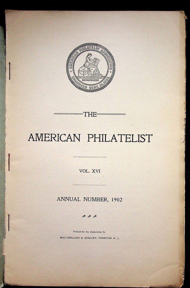 The American Philatelist Magazine 1902 Annual Articles Of Incorporation