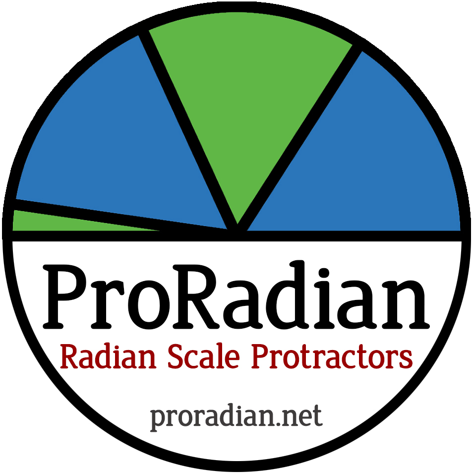 ProRadian Pro: Radian Scale Protractors - Math Science Engineering Measurement