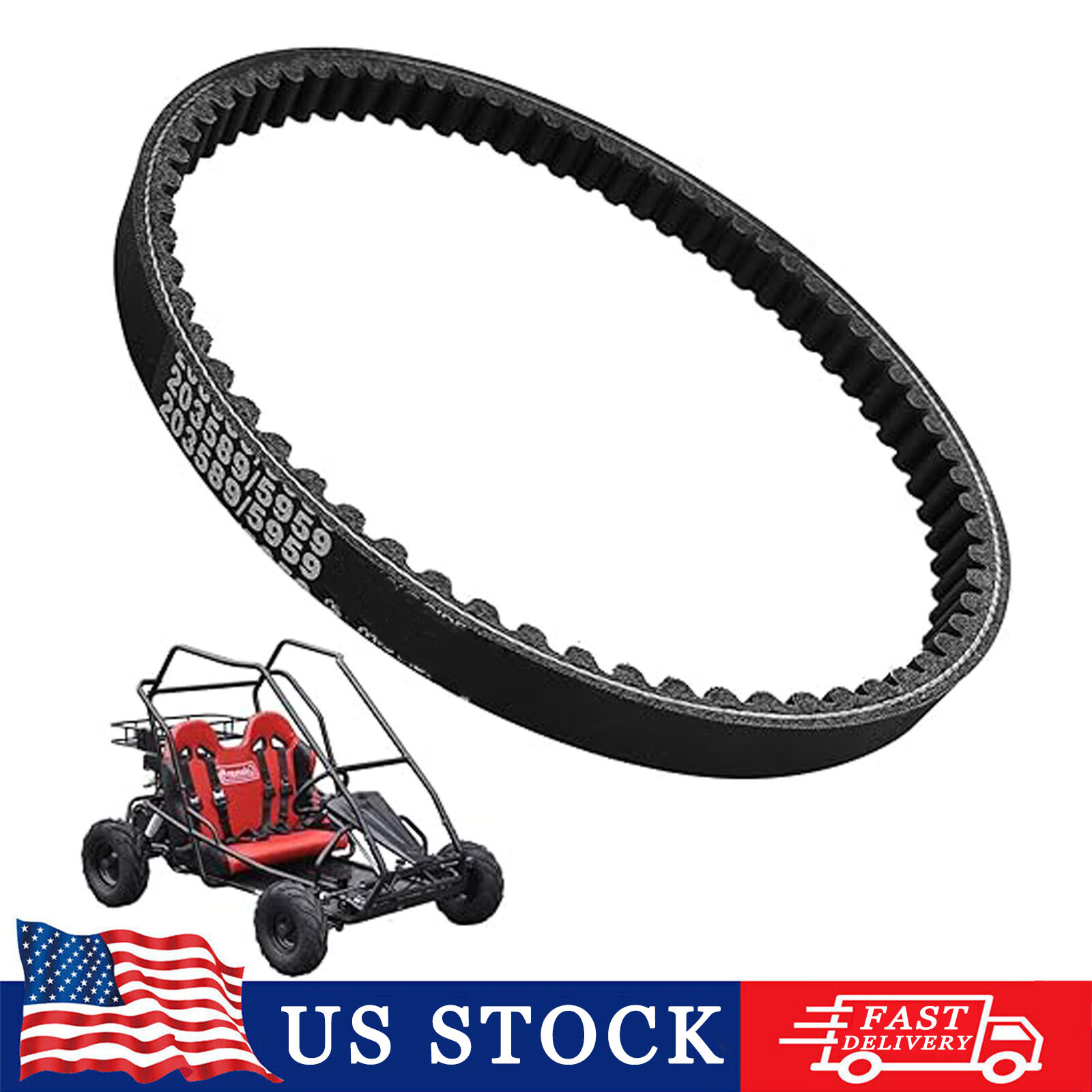 For Drive Belt Coleman Powersports KT196 Go Kart Buggy 4 Wheelers 196cc 6.5hp