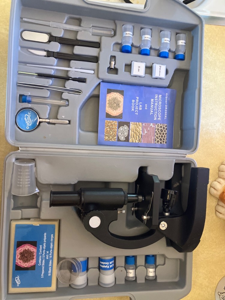 VINTAGE MICROSCOPE Orbitor OR 200XL W/ BOX. PREOWNED.