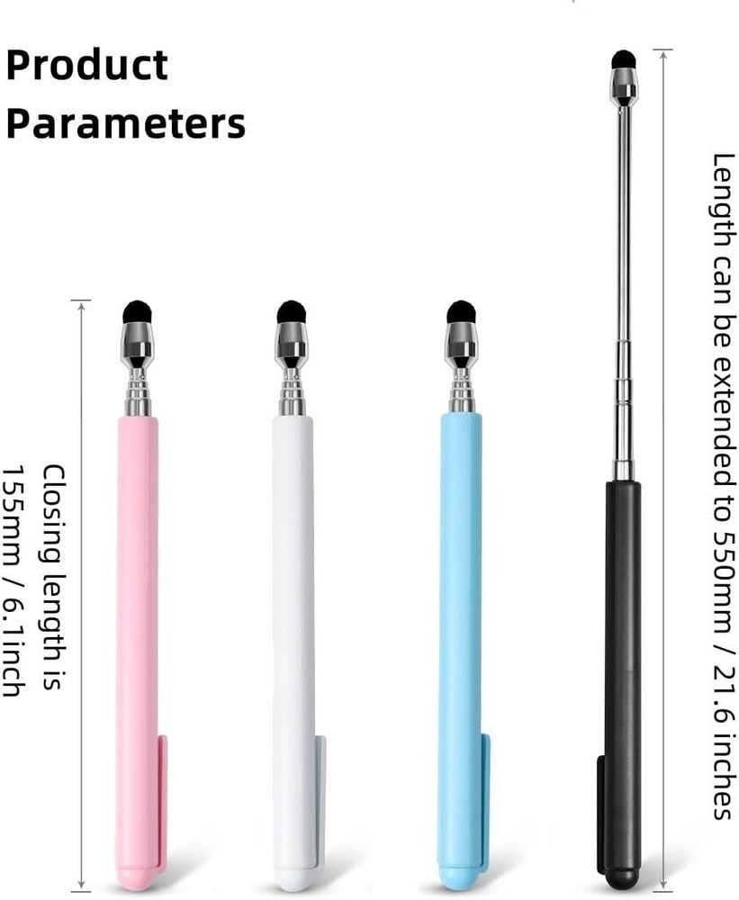 High Sensitivity Retractable Stylus Pen - Ideal for Professionals and Educators