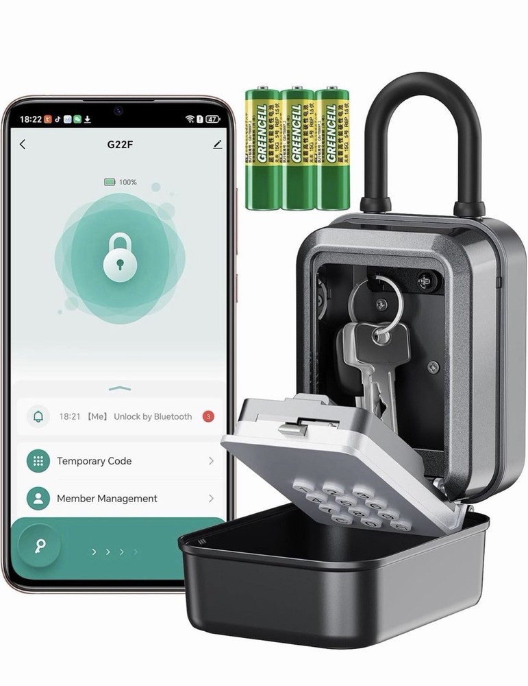 Smart Key Lock Box with Bluetooth & Keypad