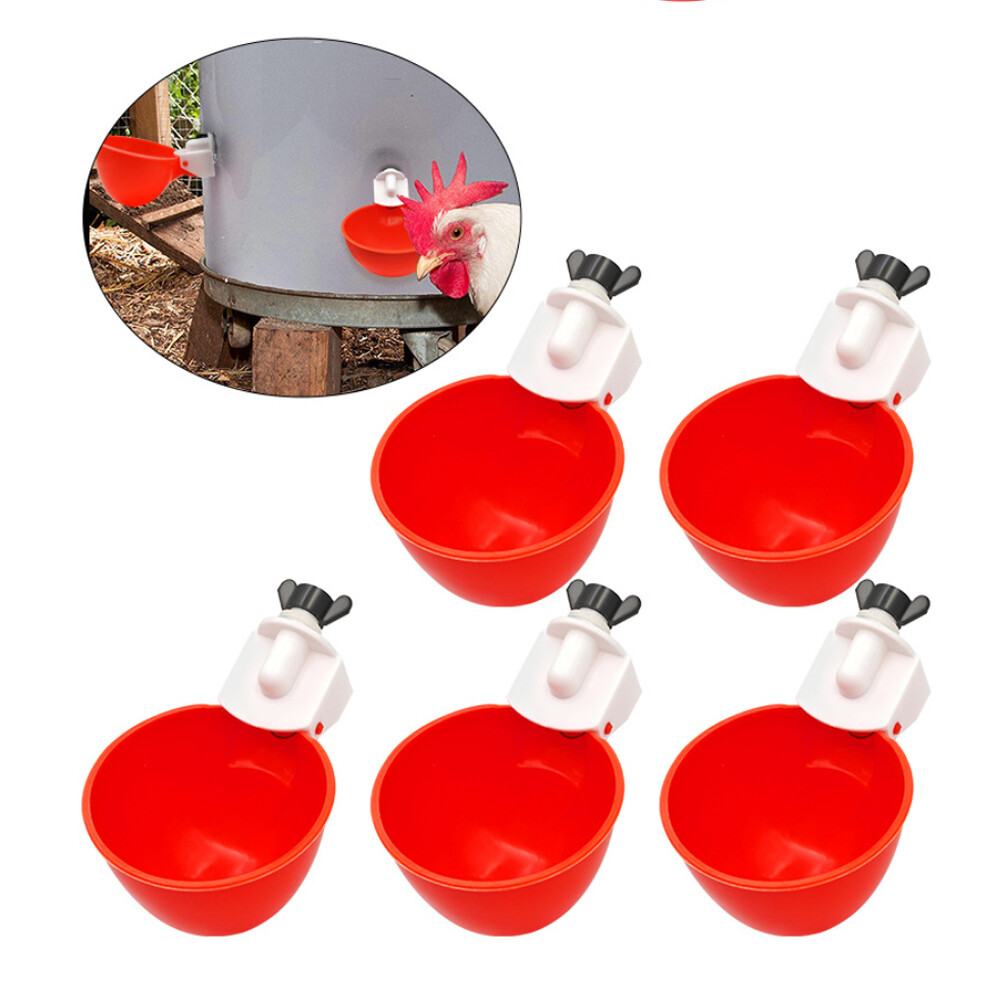 8 PCS Automatic Water Cups Poultry Drinker Waterer Chicken Duck Quail Drinking