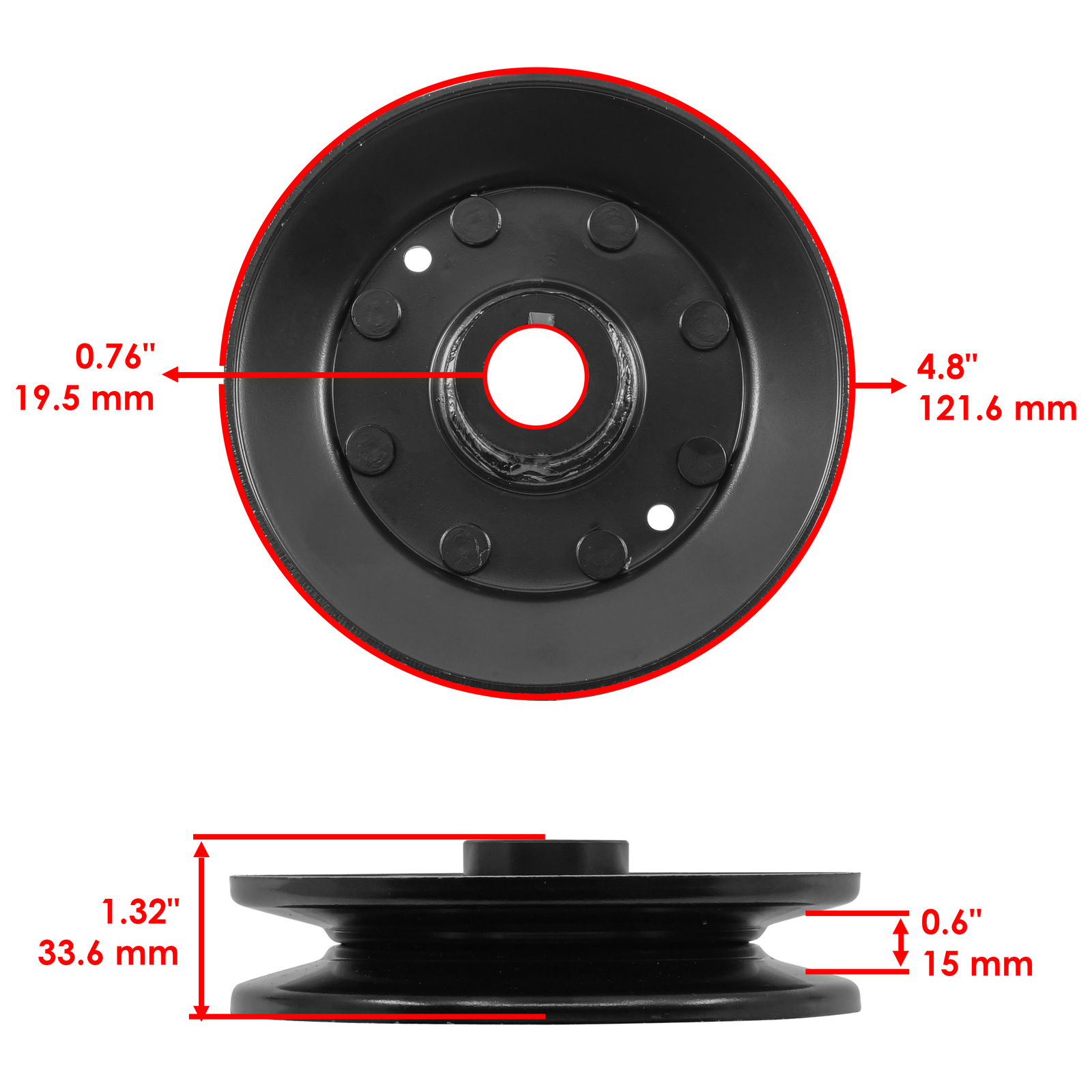 Deck Spindle Pulley Shaft For John Deere 140 314 316 318 322 330 332 420 430 50"