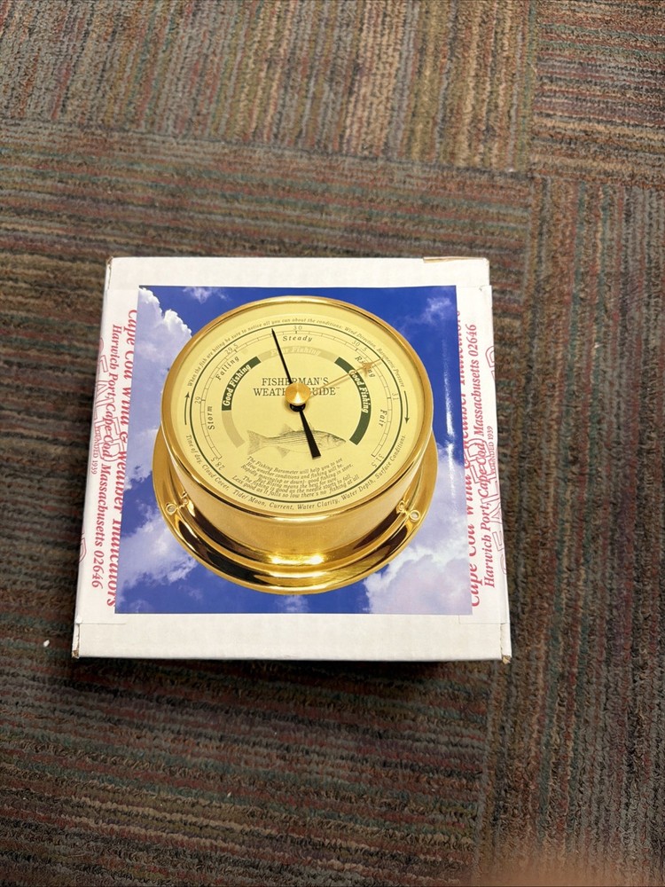 CAPE CODE Fishing Barometer #3062 Brass Finishing
