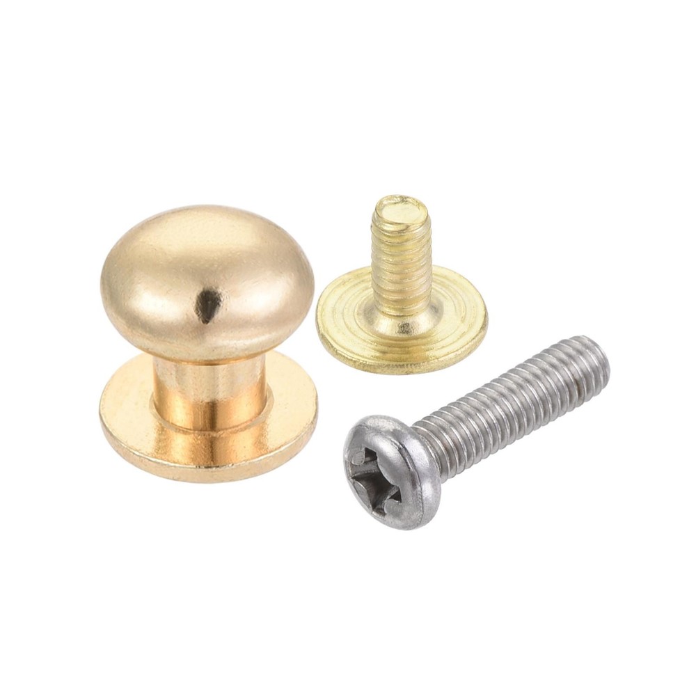 12pcs 8mm Head Dia Round Knobs Pull Handle Zinc Alloy for Drawer Pulls