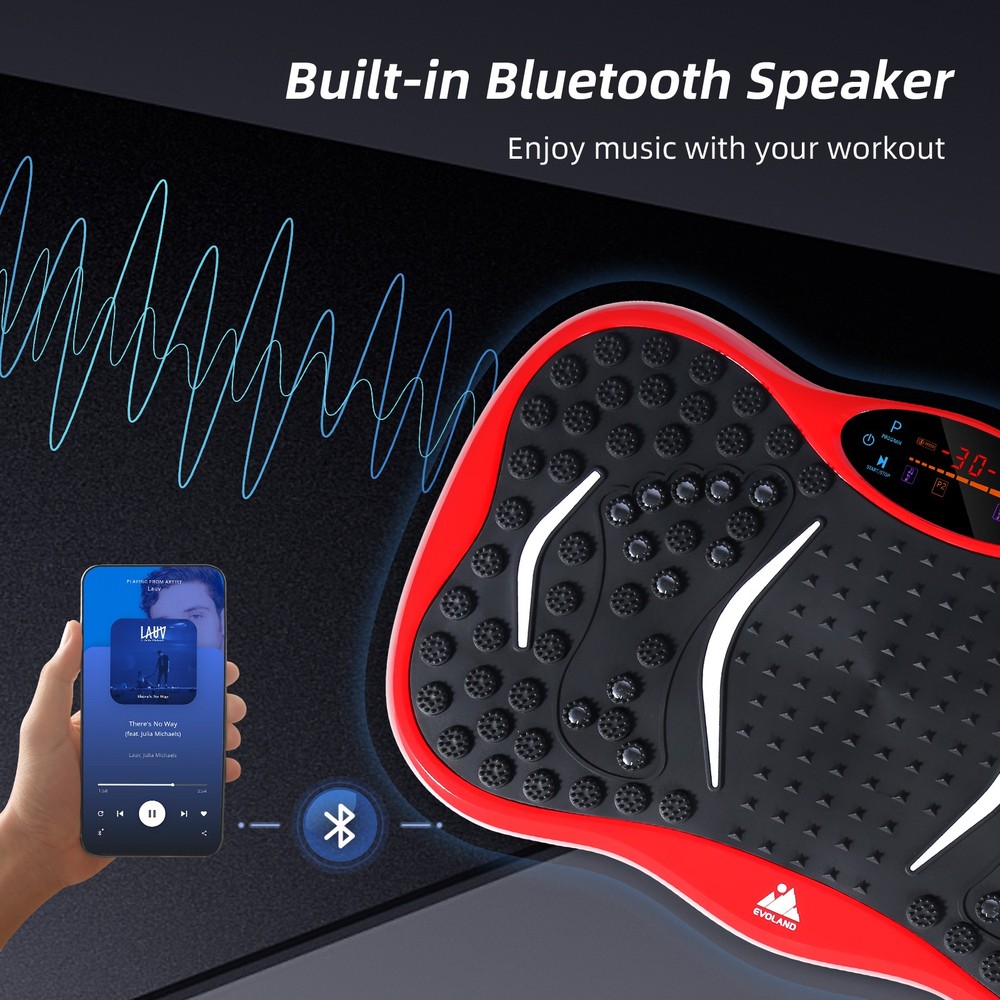 Vibration Plate Exercise Vibrating Platform Music Whole Body Workout Bluetooth