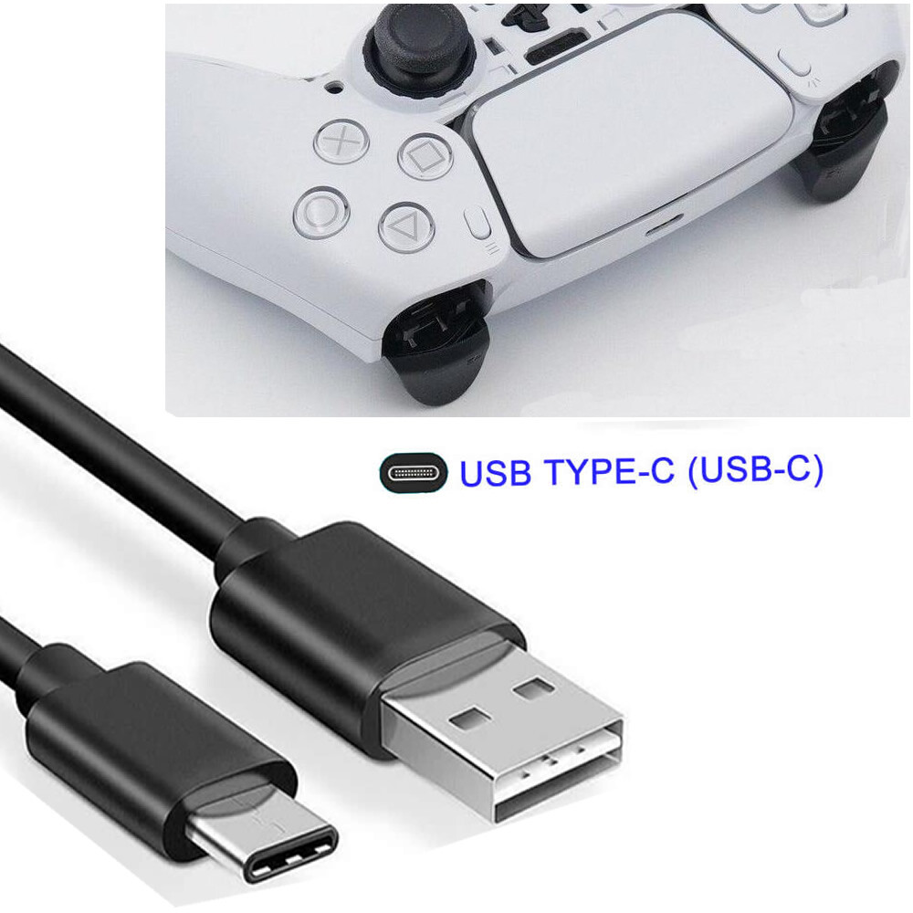 2 Replacement Battery For Sony PS5 Playstation 5 Controller +USB-C Charger Cable