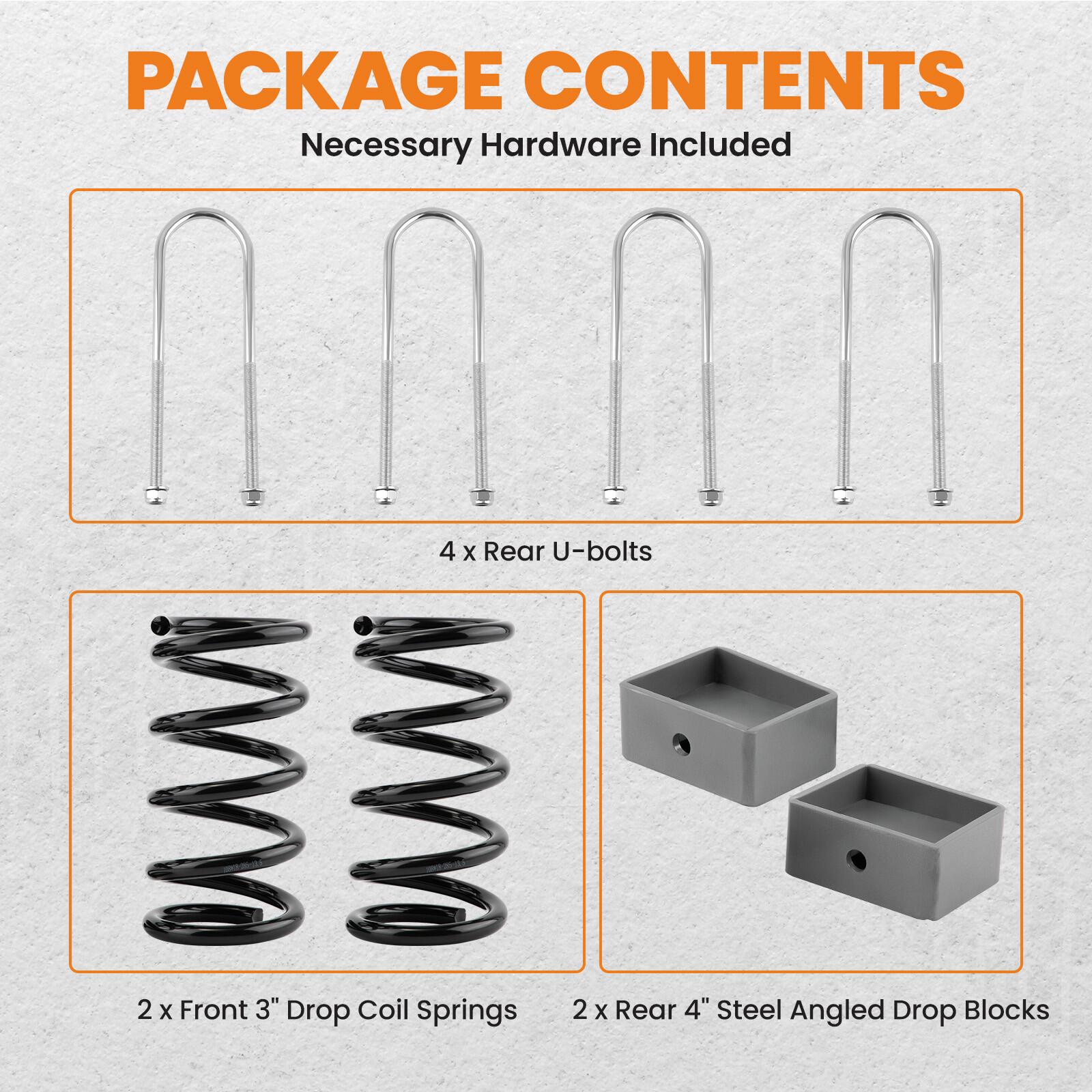 Front 3" & Rear 4" Coil Spring Lowering Kit For Chevy S10 GMC S15 1982-2004