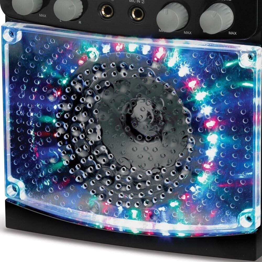 SINGING MACHINE SML385 KARAOKE SYSTEM W/ LED DISCO LIGHTS *DISTRESSED PKG