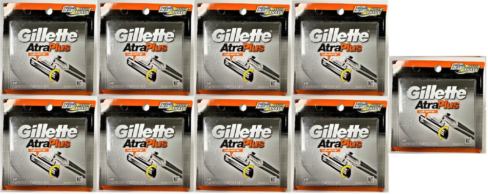 Gillette Atra Plus Refill Razor Blade Cartridges, 90 Count (Unboxed)