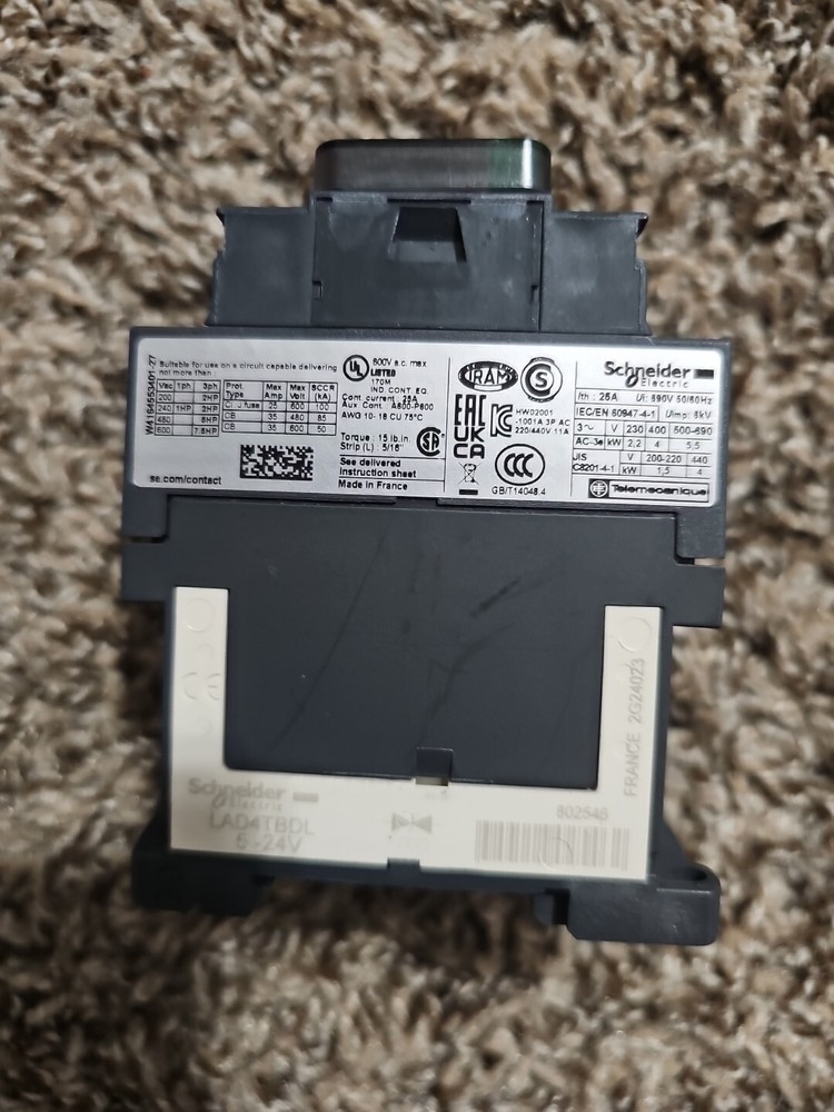 LC1-D09BL | LC1D09BL | SCHNEIDER CONTACTOR 9A 3POLE 24VDC Low Consumption