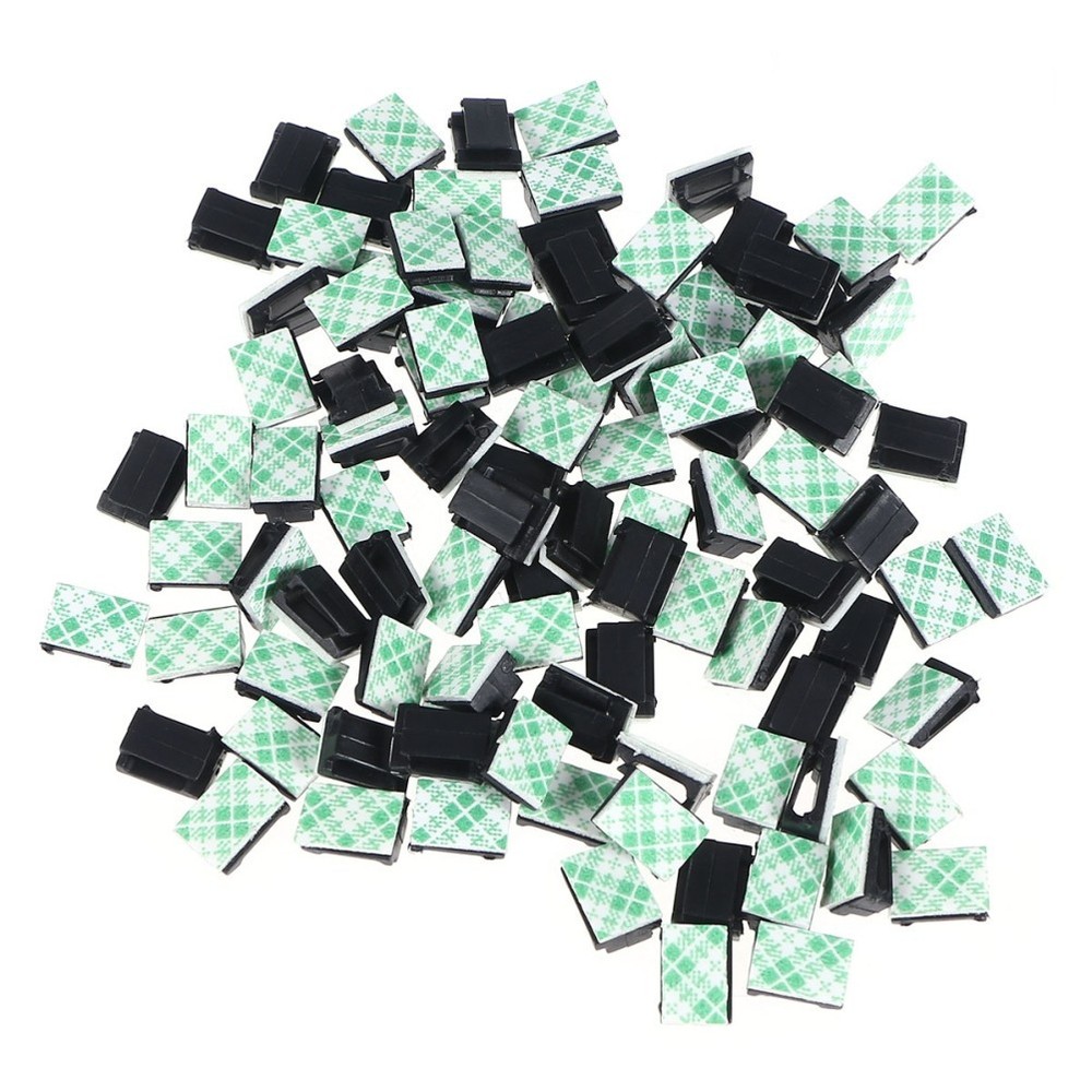 Cable Tie Holders 100pcs Black Clips for Organization