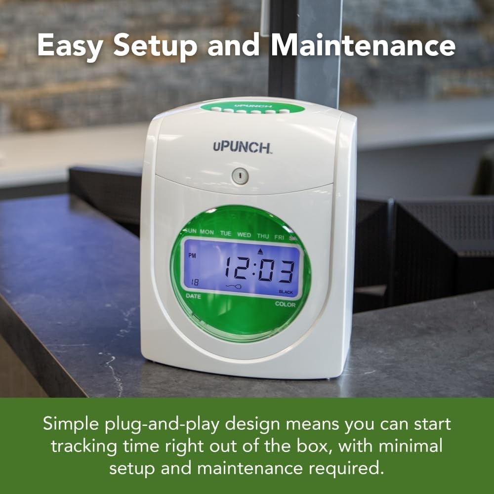 Versatile Small Business Time Clock Bundle with AutoAlign and Two-