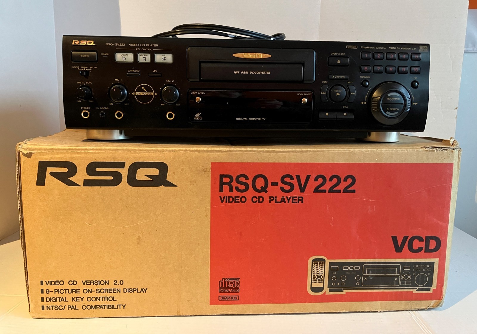 RSQ-SV222 Video CD VCD Karaoke Player With Power Cord No Remote