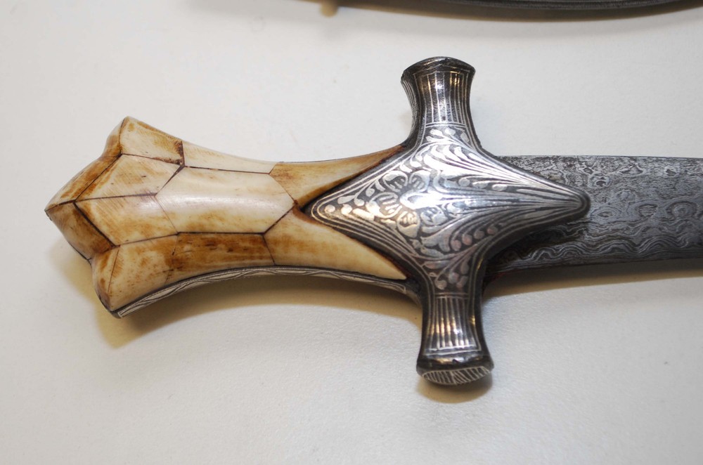Vintage Indian Dagger with Bone Handle