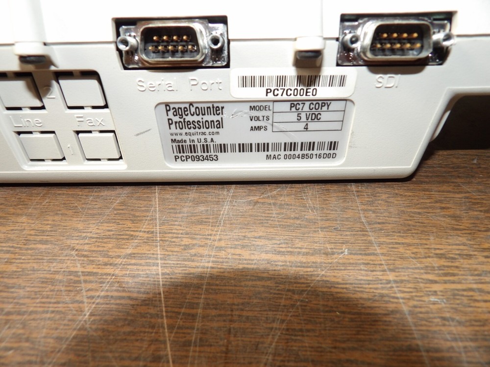 Equitrac Page Counter Professional PC7 Fax **UNTESTED