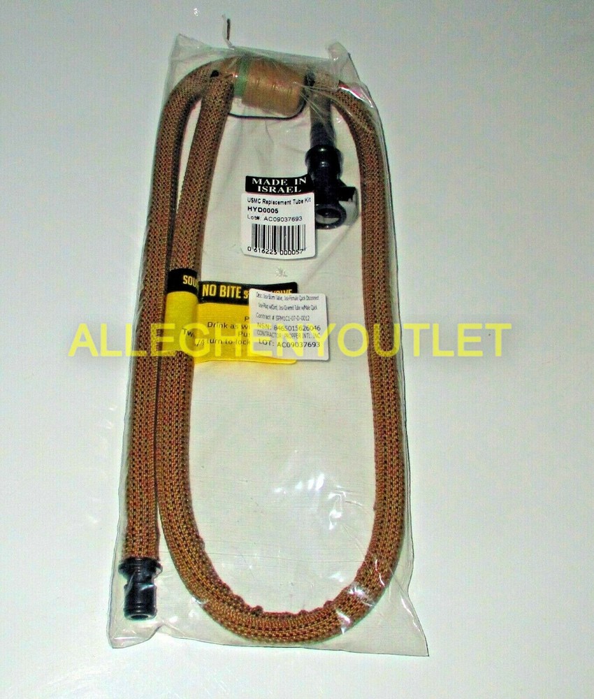 NEW SOURCE USMC HYDRATION SYSTEM REPLACEMENT TUBE HOSE KIT COYOTE QUICK CONNECT