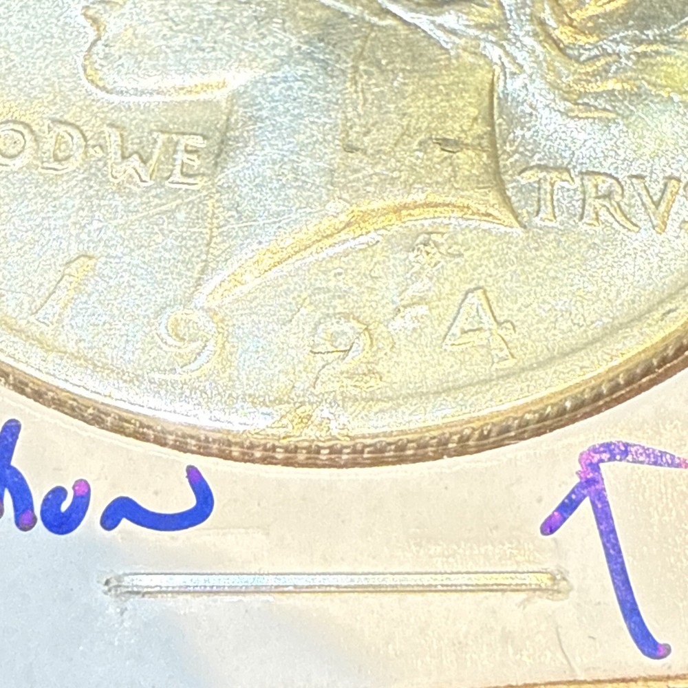 1924 Lamination Error $1 Peace Silver Dollar