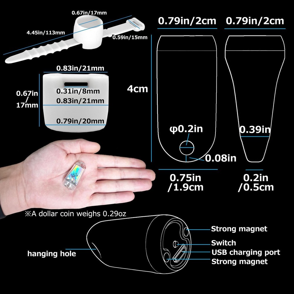 DOKeep USB Mini LED Lantern, 2 Pack Waterproof EDC White Luminous+Red