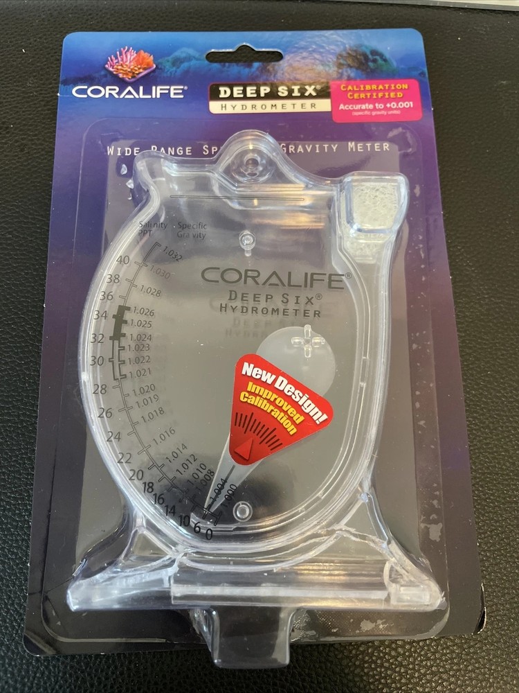 Coralife Deep Six Hyrometer, Wide-Range Specific Gravity Meter