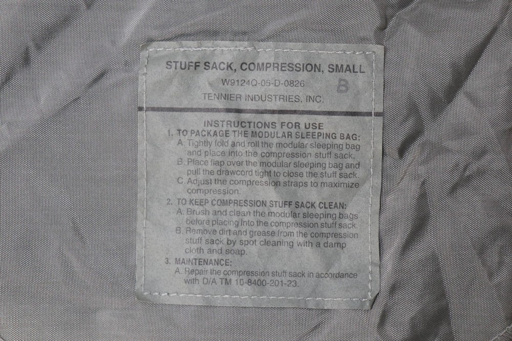 Small - Foliage Green Compression Stuff Sack Modular Sleeping Bag MSS Sack Pack