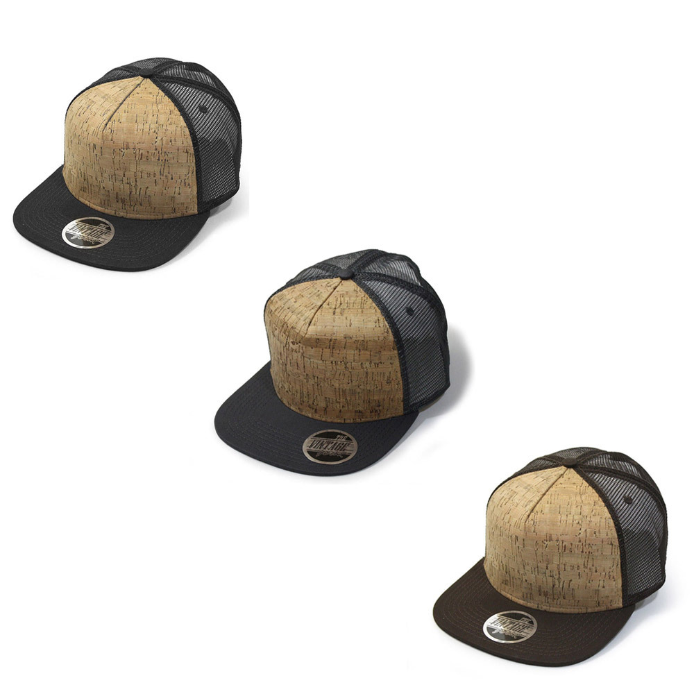 New Cork Square Cotton Flat Visor Mesh/Denim Adjustable Snapback Baseball Caps